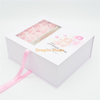 Clear Window White Cardboard Boxes Eternal Flower Perfume Gift Box With Ribbon Custom For Packiging