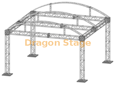 Small Event Curved Roof Truss Design 4x4x3m
