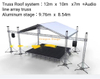 OEM ODM Aluminum Square Church Audio Lighting Truss 12x10x7m Audio Line Array Truss 3m