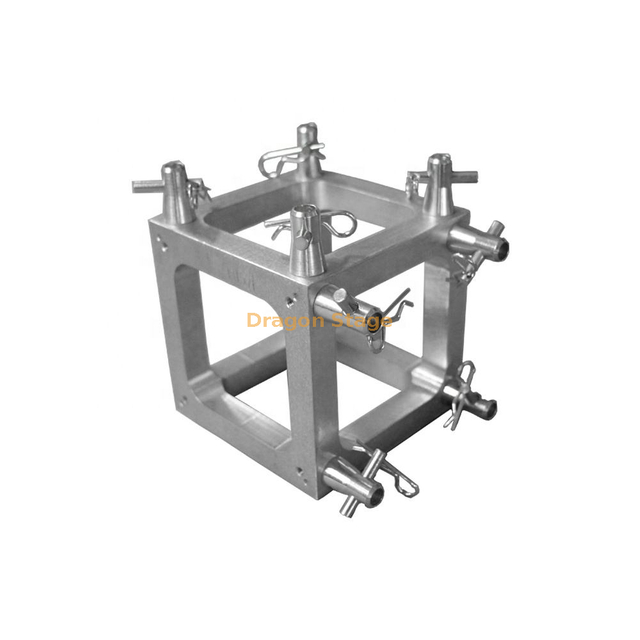 F14 100mm Box Truss Aluminum Truss Cube Connecter Junction Box for Show Room, Banner, Shop Fitting, Trading Fair, Display 