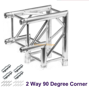 Aluminum 400x400mm / 389x389mm Square Box 2 Ways Corner Spigot Truss