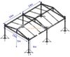 290mm Spigot Custom Aluminum Portable Square Lighting Truss with Triangle Roof Structure 28x15x4m 