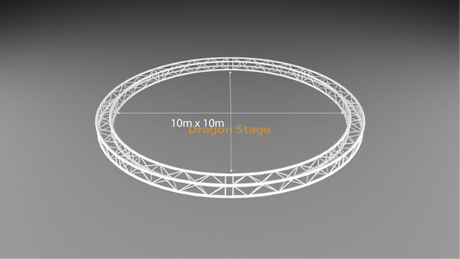 Square Round Aluminum Church Audio Lighting Truss 10m 