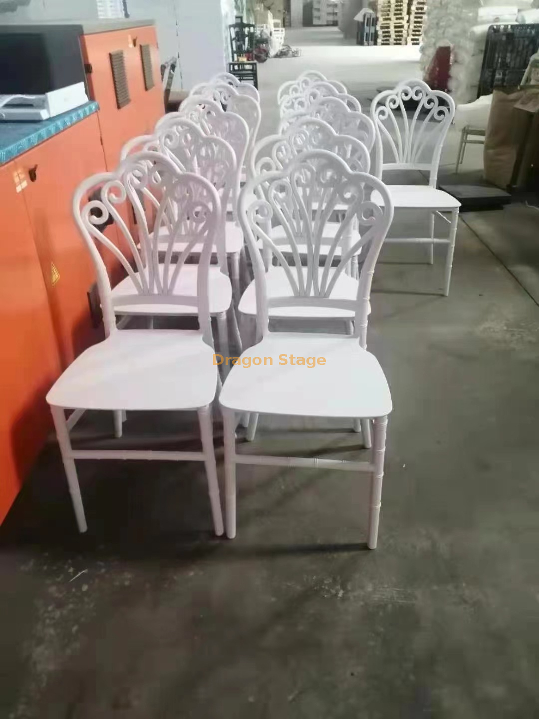 White Plastic Cane Chair (2)