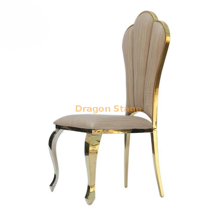 Luxury Stainless Steel Gold Dining Chair (2)