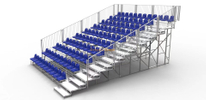 Player Bench Seat Football Stand Baseball Stadium Seat Grandstand Chairs for 100 Audiences