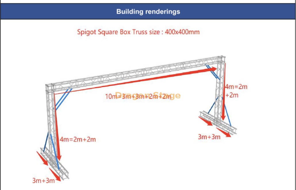 Aluminum Global Truss Goal Post Lighting Truss System (1)