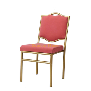 Gold Chair Fashion Wedding Soft Bag Backrest Chair Outdoor Restaurant Furniture Bamboo Chair European style Castle Chair Wholesale