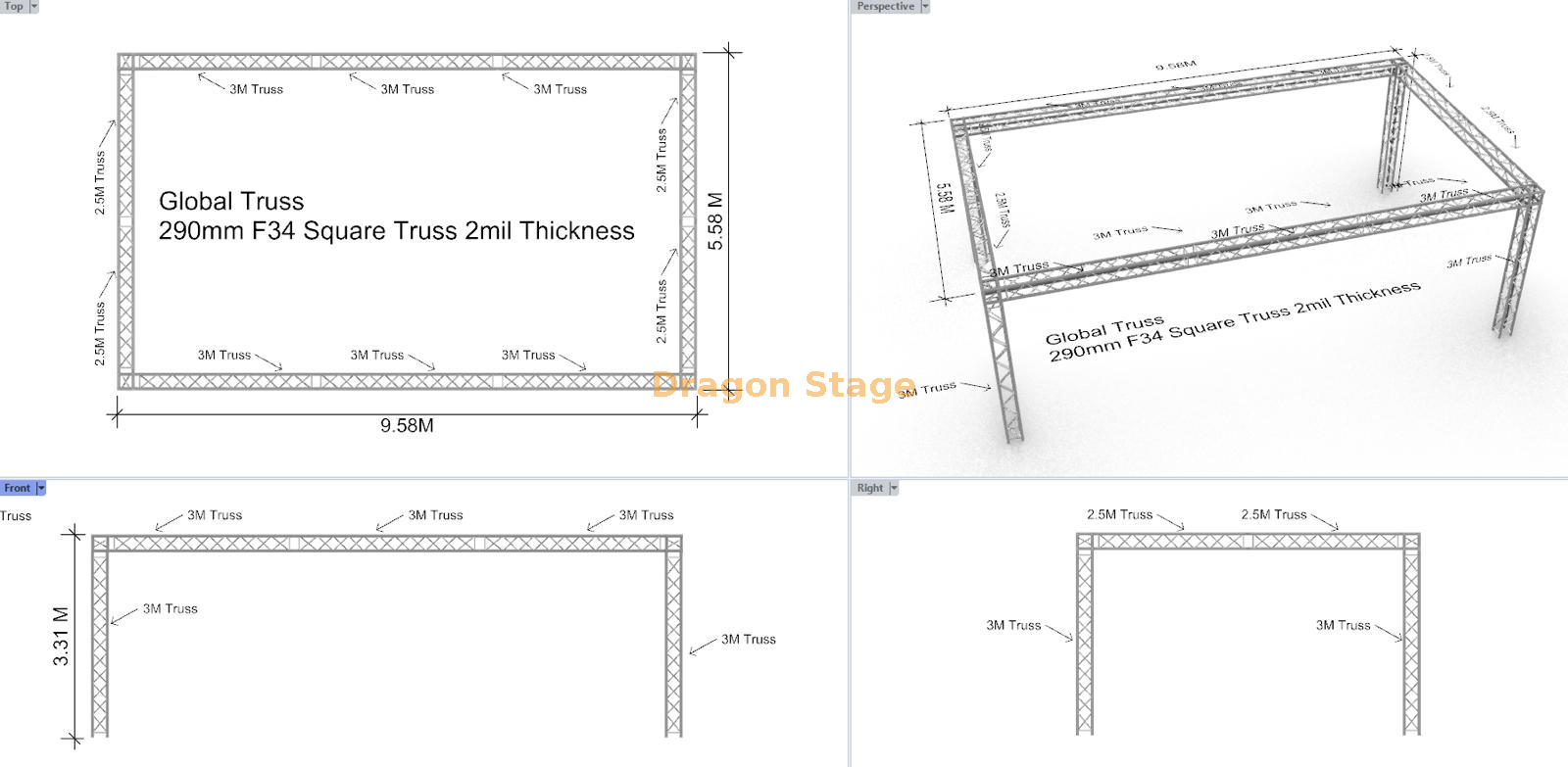 Global Wedding Events Aluminum Roof Truss