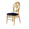 Wholesale of metal iron backrests, bamboo chairs, European round backrests, outdoor wedding hotel chairs from Foshan manufacturers