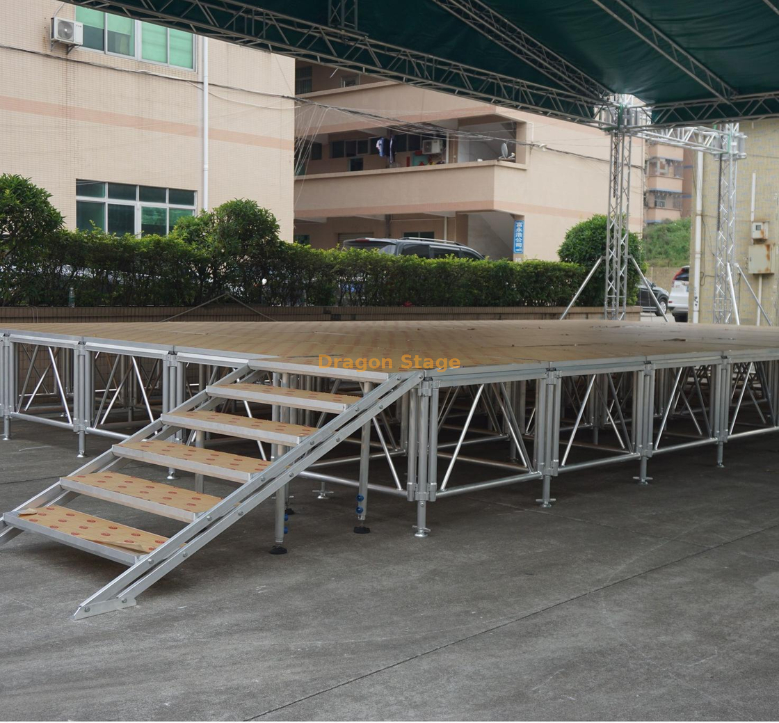 Outdoor Aluminum Stage Mobile Show Portable Stage 14.64x12.2m