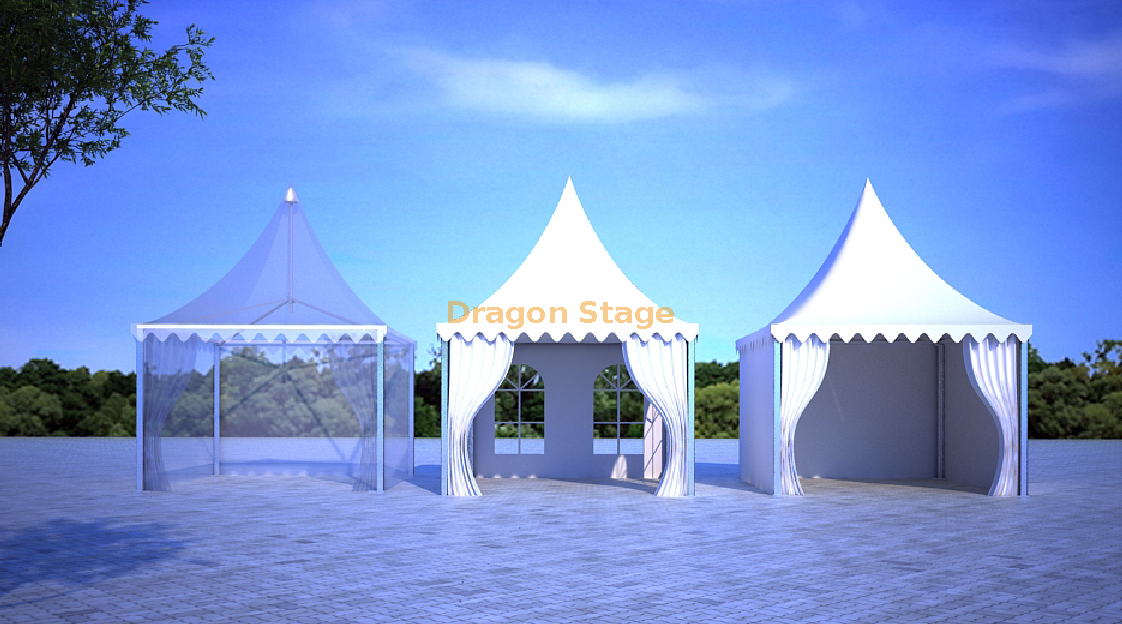 Clear Aluminum Frame Pagoda Tent for Sports 5x5m (2)
