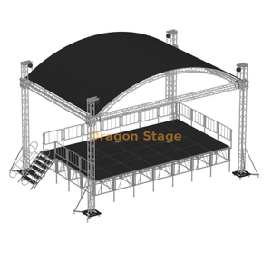 Aluminum Custom Arched Roof Truss Stage for Event Party 7x5x7m