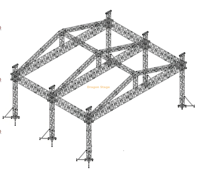 20x18x8m Heavy-Duty Aluminum Roof Truss System