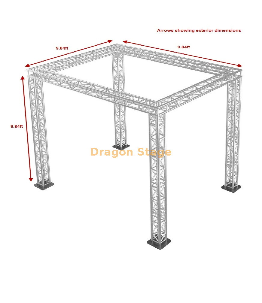 290mm Aluminum Black Spigot Stage Frame Structure for Activities 3x3x3m