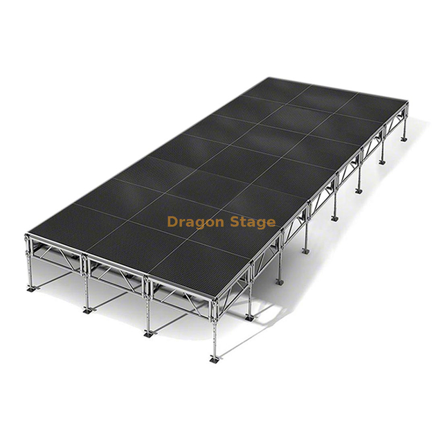 Aluminum Outdoor Performance Portable Concert Stage 8.54x3.66m with 2 stairs