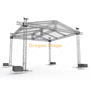 Heavy-Duty 10x9x7m Aluminum Stage Roof Truss System with 2m Speaker Array Wings