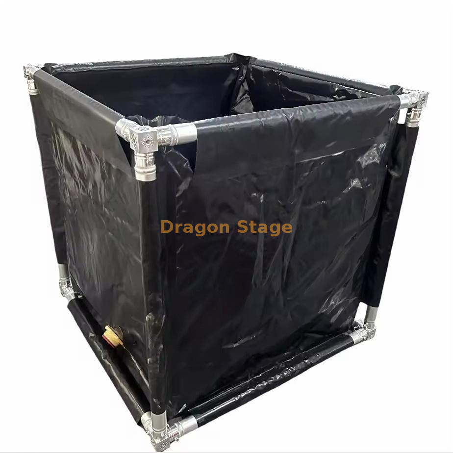 1 Ton Spigot Truss Portable PVC Water Ballast Tanks Storage Barrel 1x1x1m
