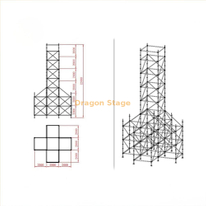 12m Steel Scaffolding Layher Truss for Sound Speaker Line Array 
