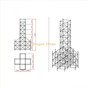 12m Steel Scaffolding Layher Truss for Sound Speaker Line Array 