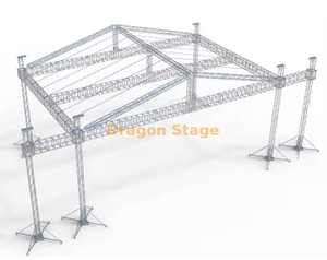 18x12x8m Heavy-Duty Peak Roof Truss System (8m Height, Aluminum Spigot Truss)