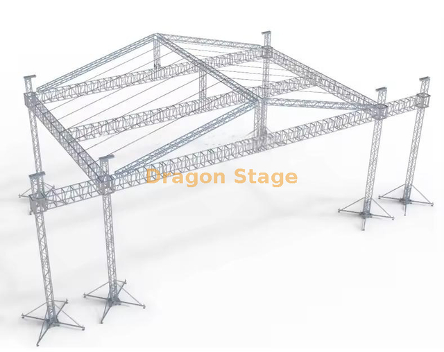 18x12x8m Heavy-Duty Peak Roof Truss System (8m Height, Aluminum Spigot Truss)