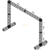 6x4m Aluminum Alloy LED Screen Stand – Professional Goal Post Truss System with 2m Stabilizing Base
