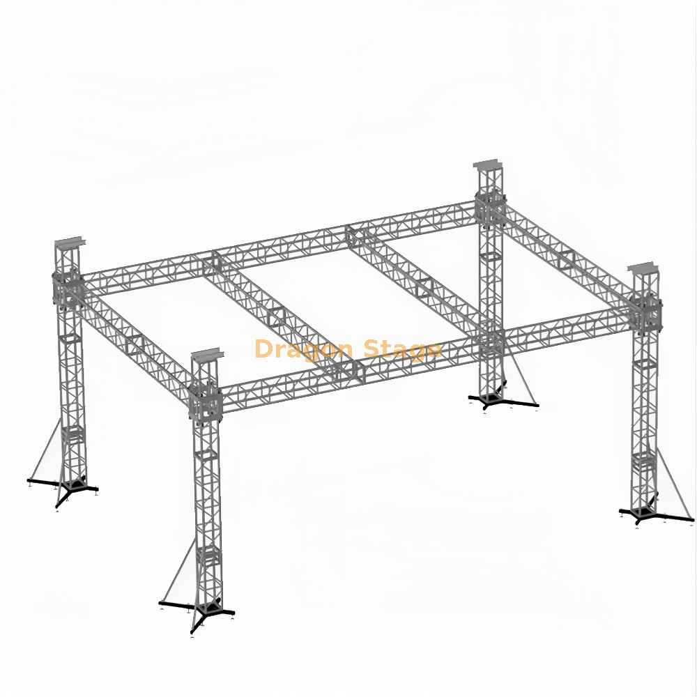 9x6x5m Aluminum Alloy Flat Roof Stage Truss System for Mobile Outdoor Events