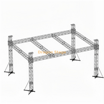 9x6x5m Aluminum Alloy Flat Roof Stage Truss System for Mobile Outdoor Events