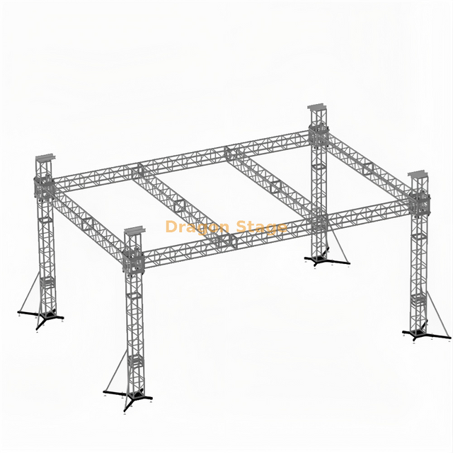 9x6x5m Aluminum Alloy Flat Roof Stage Truss System for Mobile Outdoor Events