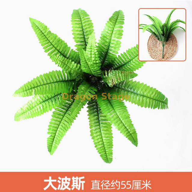 Green plants, simulated plant walls, plastic lawns, balconies, indoor backgrounds, flower walls, camel colored silk cloth, big Persian, 1 branch