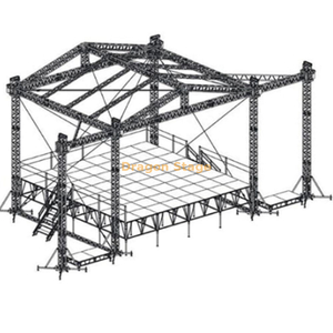 Aluminum Event Concert Light Duty Spigot Truss System 12x8x5m with Sound Truss Wings 2m