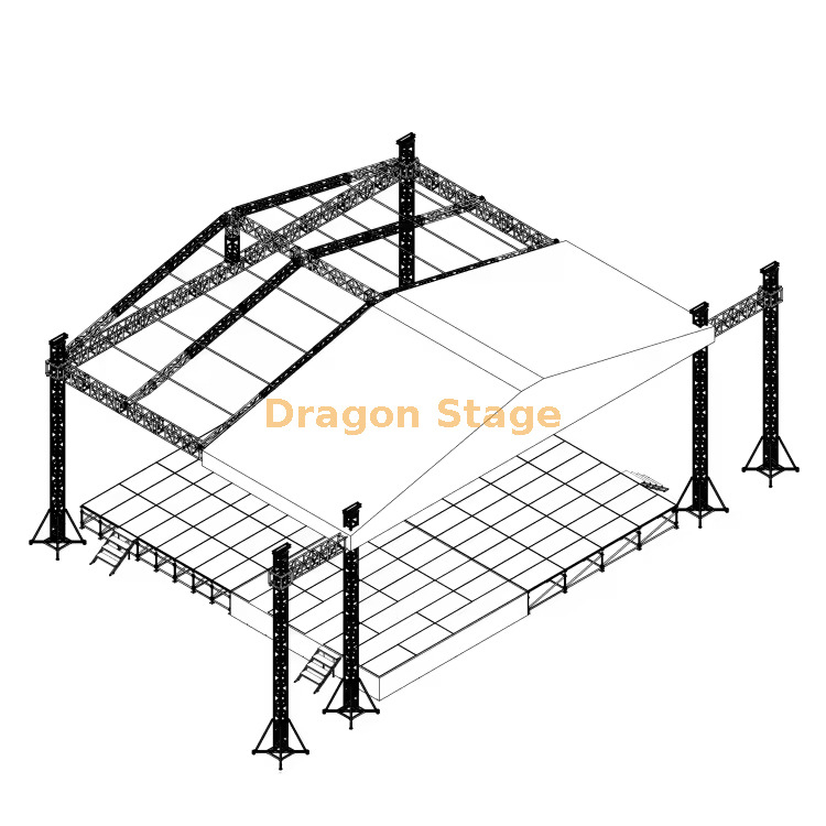 Outdoor Portable Exhibition Concert Events Wedding Stage 14x7x9m