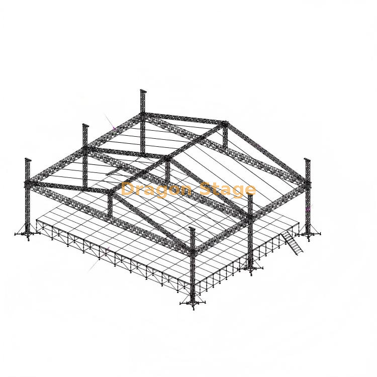 Aluminum Concert Speaker Roof Stage Truss 25x15x8m