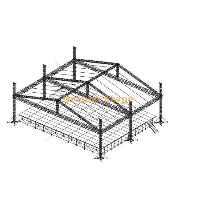 Aluminum Concert Speaker Roof Stage Truss 25x15x8m