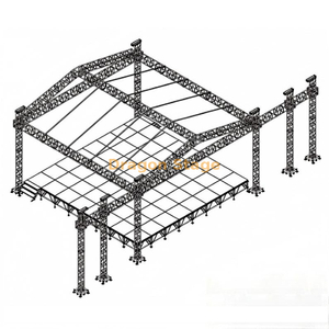 Live Music Stage Truss System with Lighting And Led Display 8x8x8m