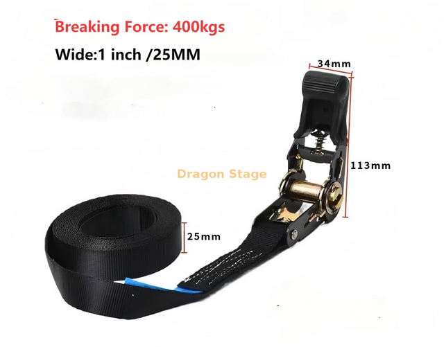 5m/10m 1inch Black Endless Ratchet tie down straps Sturdy nylon strap down ratcheting securing straps