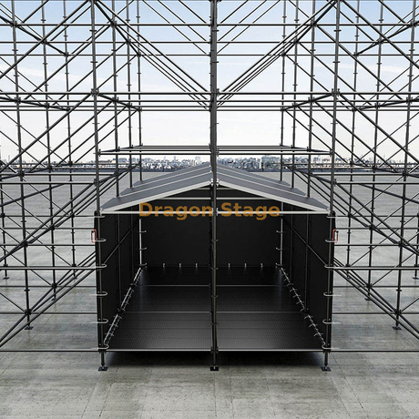 4x6m Built-In Hybrid Ringlock FOH Booth with Aluminum Roof Frame for DJ and Control Cabin