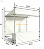 2x2m Modular Ringlock Trade Market Booth with Canopy and Curtain