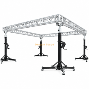 Event Party Portable Heavy Duty Steel Crank Stand Lifting Aluminum Square Truss System 40x40ft （12x12m）