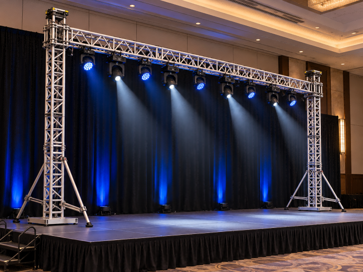 9m Wide 6m High Bolt-Connected Truss Gantry with Twin Support Towers.png