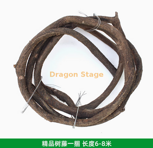 Simulated bark, green plants, flowers, vines, leaves, wrapped in water pipes, decorated with black high-quality tree vines (1 bundle)