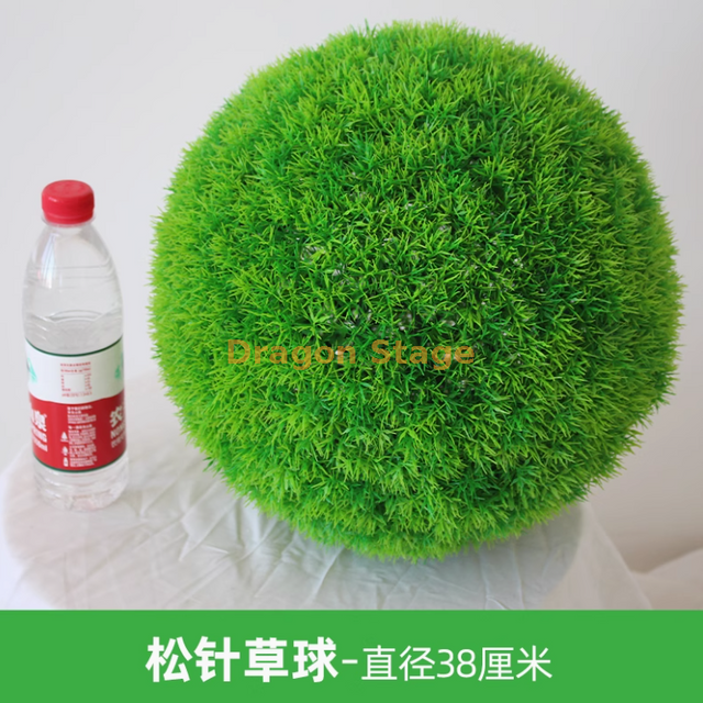 Simulated Plant Grass Ball Milan Ball Plastic Green Plant Ceiling Decoration Fake Flowers Pine Needles Grass Ball - Diameter 38 cm
