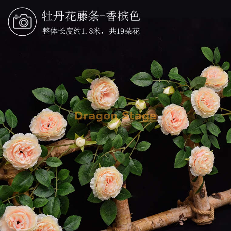 香槟色牡丹花藤1条