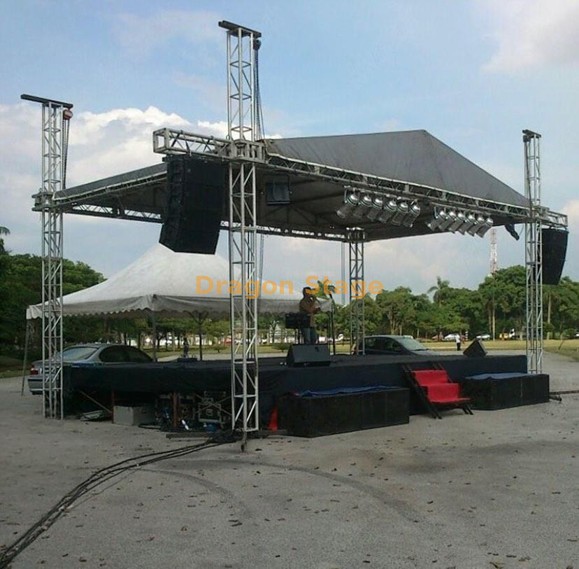 Outdoor Concert Speaker Roof Stage Truss 12x5x7m