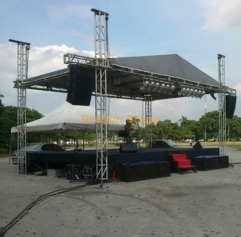 Outdoor Concert Speaker Roof Stage Truss 12x5x7m