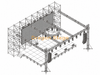 16x2x8m Ringlock LED Background Wall with 12.2x7.32m Aluminum Stage and 14x10x6m Lighting Truss Roof