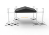 9x8x7m Portable Stage Truss System with Black Canopy Roof