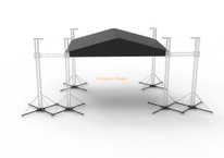 9x8x7m Portable Stage Truss System with Black Canopy Roof