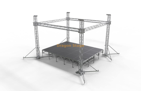 6x6x6m Aluminum Lighting Truss System with Sleeve Block Lifting Structure